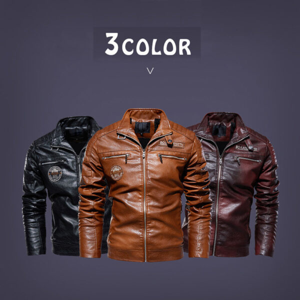 Espnman Men's Leather Jacket - Image 5