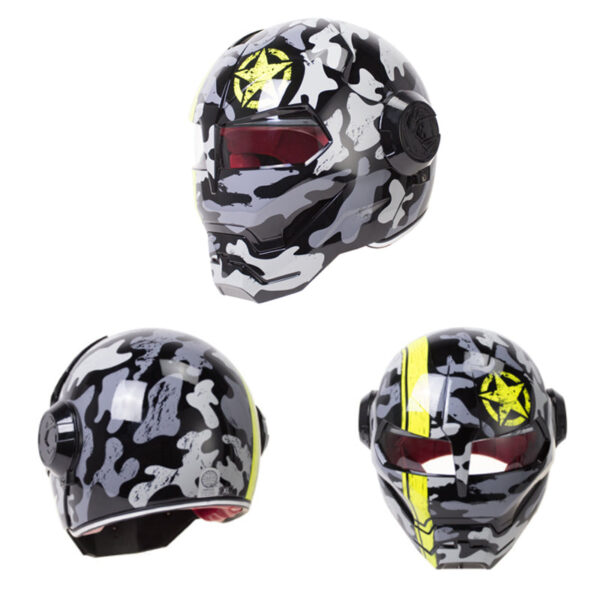 Vintage Full Face Motorcycle Helmet - Image 8