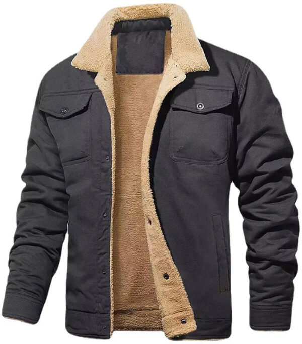 Men's Coats and Jackets Cutler Bomber Jacket Winter Outdoor Work Fluffy Jacket - Image 2