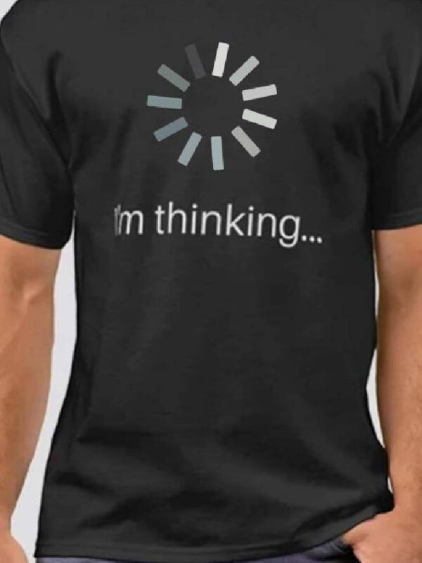 I am Thinking Mens Cotton-Blend Printed Tee Shirts & Tops - Image 2
