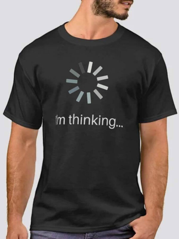 I am Thinking Mens Cotton-Blend Printed Tee Shirts & Tops