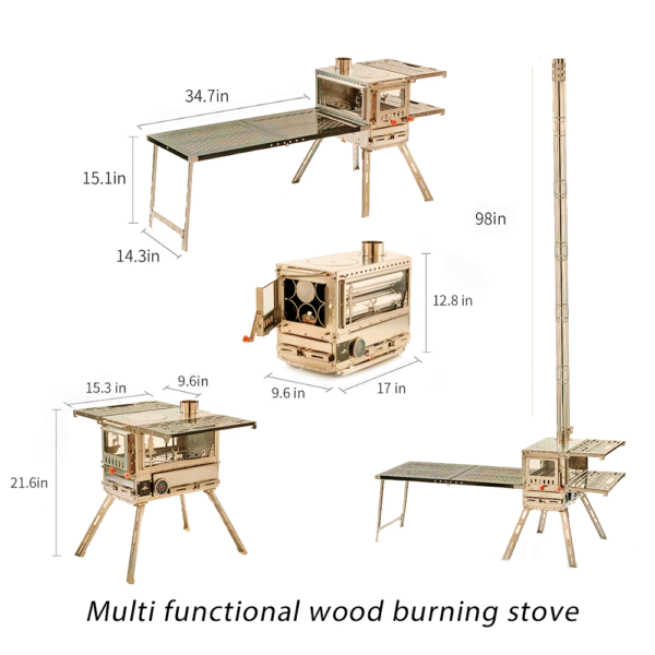 Wood Burning Stove Camping Portable Hot Tent Stove - Image 5