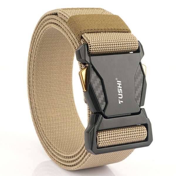 Men's Tactical Quick Release Buckle Stretch Nylon Braided Belt - Image 3
