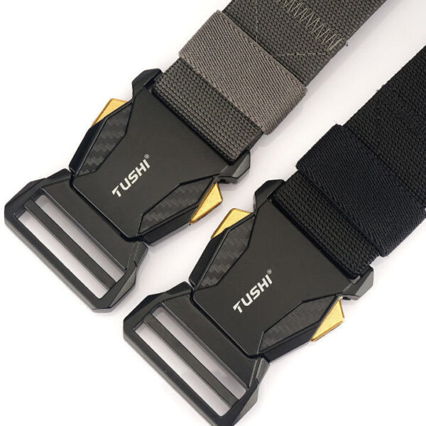 Men's Tactical Quick Release Buckle Stretch Nylon Braided Belt - Image 9
