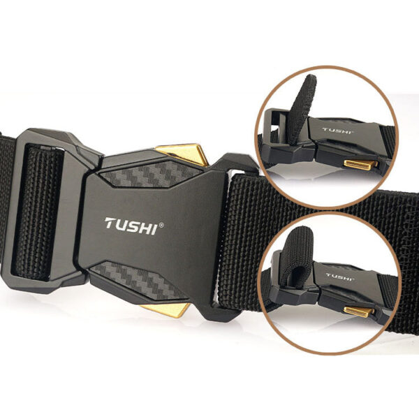 Men's Tactical Quick Release Buckle Stretch Nylon Braided Belt - Image 7