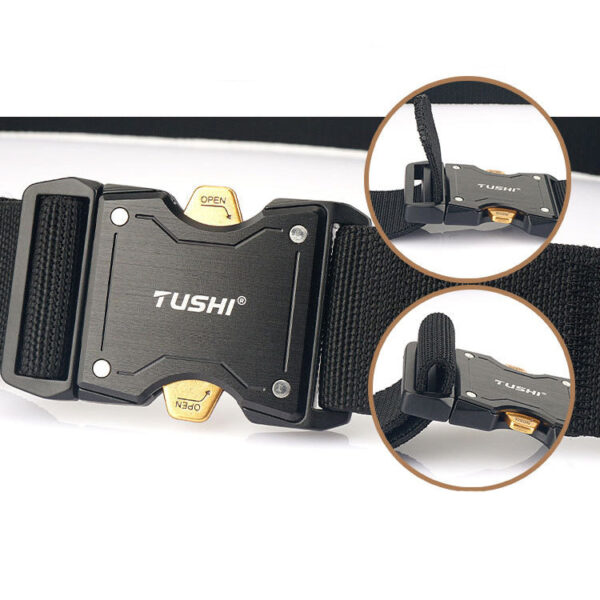Men's Outdoor Nylon Quick Dry Aluminum Alloy Buckle Tactical Belt - Image 8
