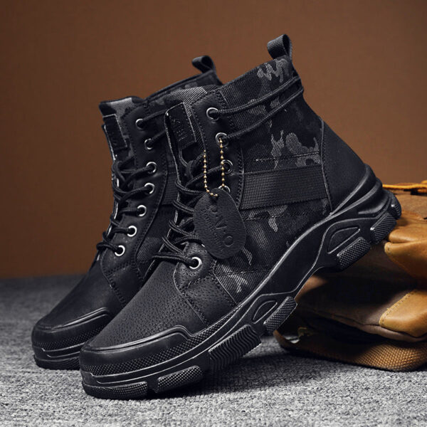 Men's Casual Camouflage Martin Boots Vintage Military Boots - Image 6