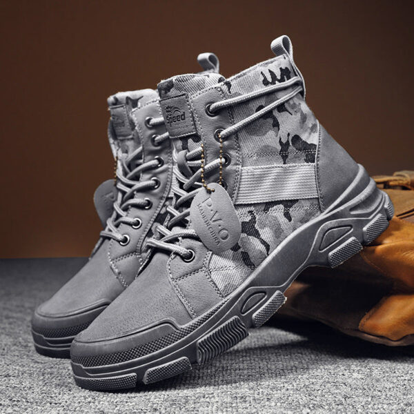 Men's Casual Camouflage Martin Boots Vintage Military Boots - Image 4