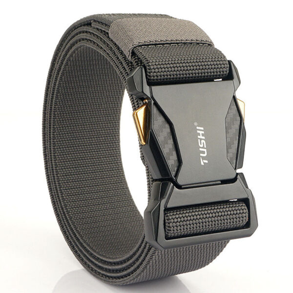 Men's Tactical Quick Release Buckle Stretch Nylon Braided Belt - Image 5