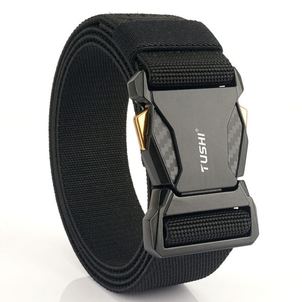 Men's Tactical Quick Release Buckle Stretch Nylon Braided Belt - Image 2