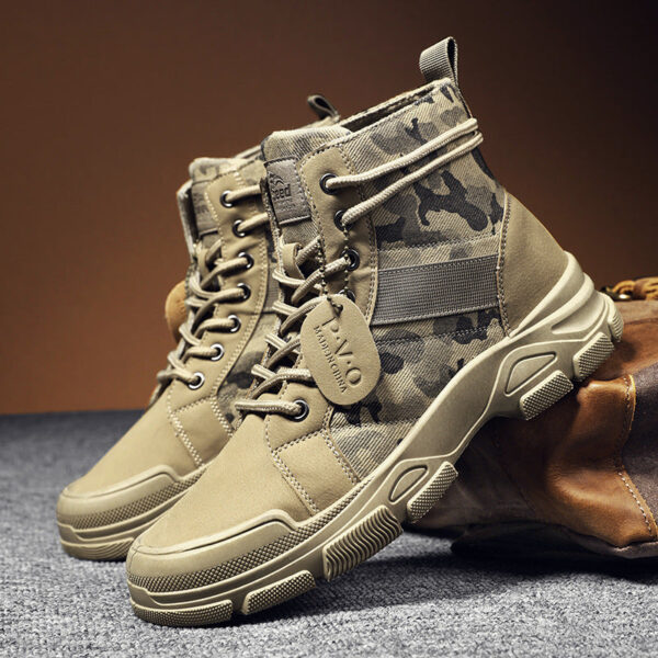 Men's Casual Camouflage Martin Boots Vintage Military Boots - Image 2