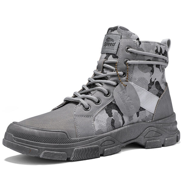 Men's Casual Camouflage Martin Boots Vintage Military Boots - Image 3