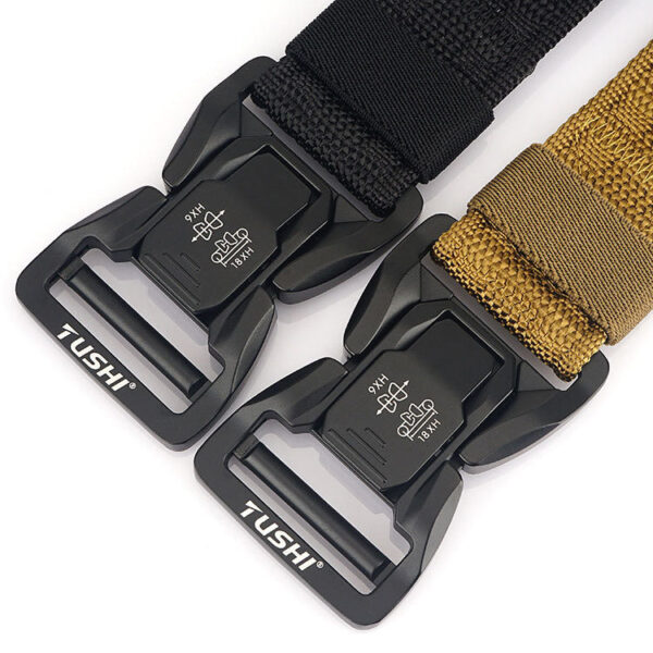 Men's Outdoor Commuter Buckle Fast Dry Nylon Tactical Belt - Image 7