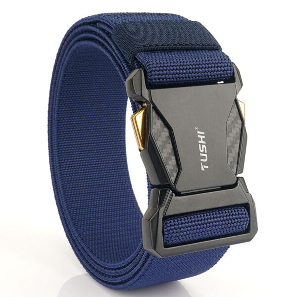 Men's Tactical Quick Release Buckle Stretch Nylon Braided Belt - Image 4