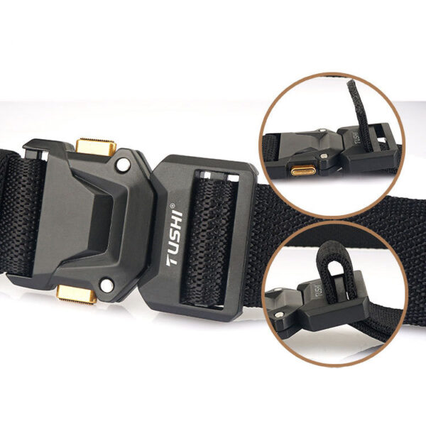 Men's Outdoor Leisure Tactical Quick Release Buckle Elastic Belt - Image 8