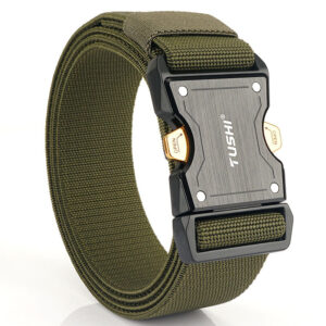 Men's Outdoor Nylon Quick Dry Aluminum Alloy Buckle Tactical Belt