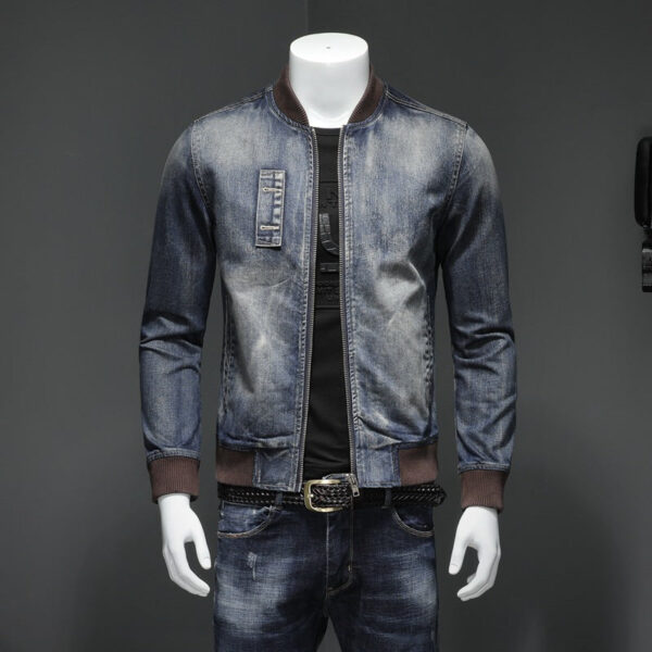 Men's Casual Distressed Denim Jacket