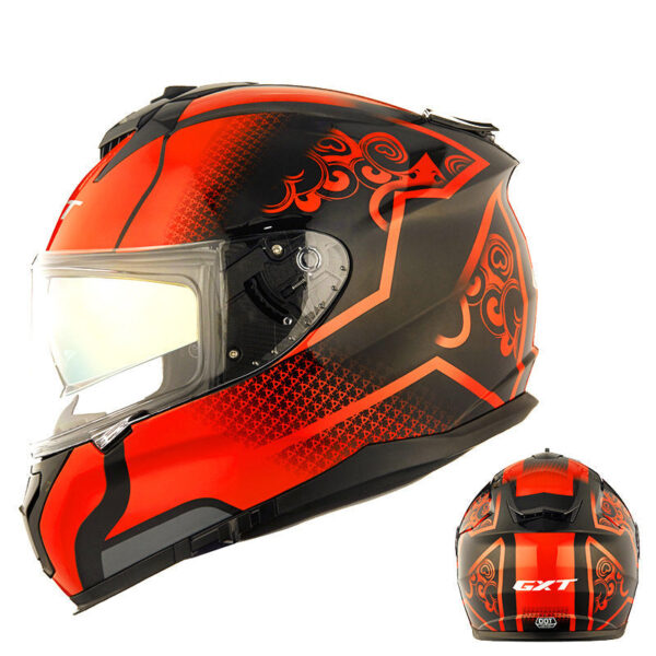 Full Face Racing Helmet Dual Visors Carbon Motorcycle Helmet - Image 2