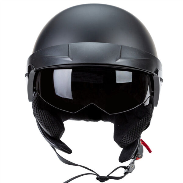 Vintage Harley Half Face Helmet DOT - Image 3