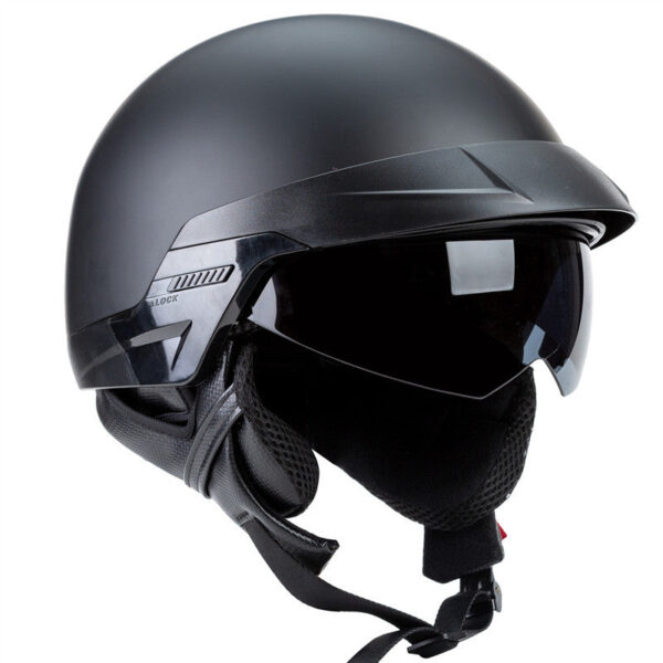 Vintage Harley Half Face Helmet DOT - Image 4