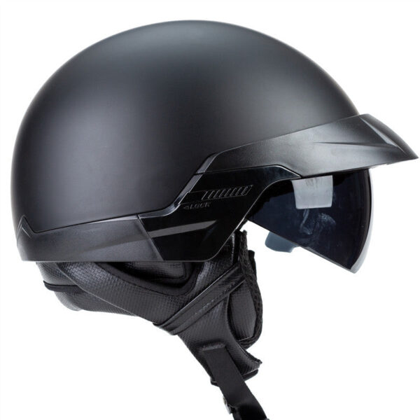 Vintage Harley Half Face Helmet DOT - Image 5