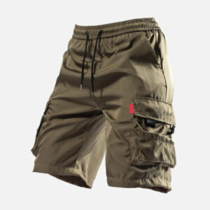 Men's Drawstring Elastic Waist Big Pocket Functional Cargo Shorts
