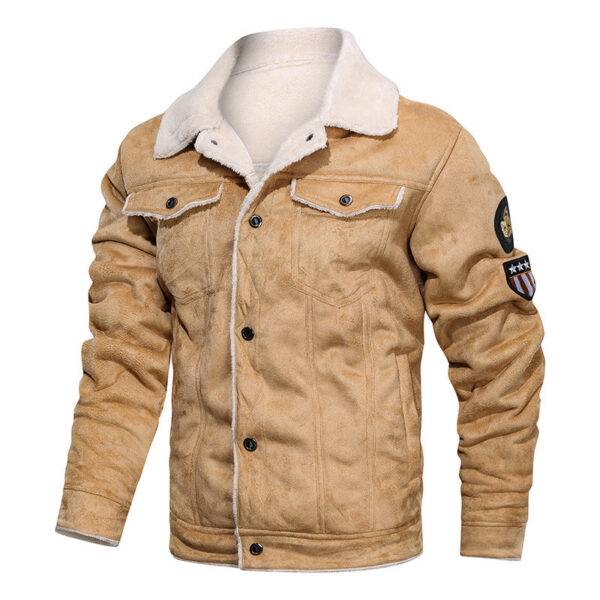 Men's Motorcycle Air Force Faux Leather Jacket - Image 4