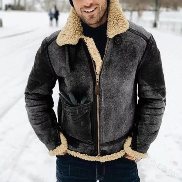 Men's Winter Warm Pocket Fleece Jacket - Image 2