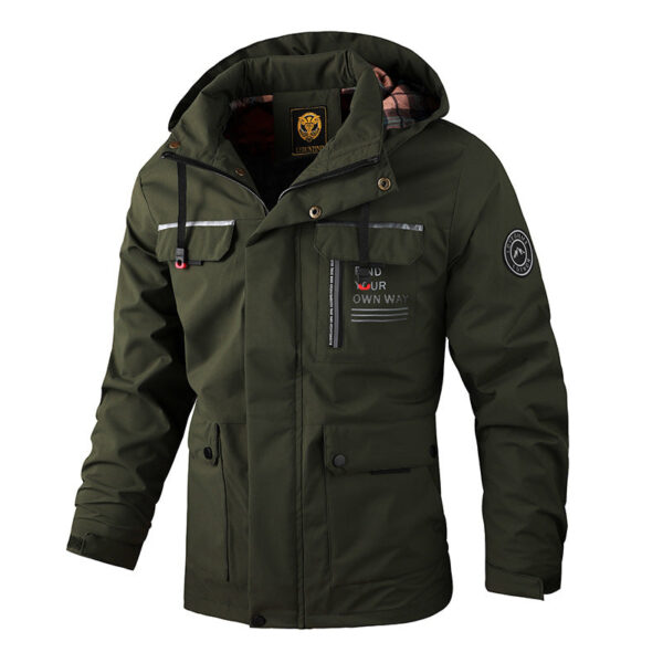 Men's Outdoor Zip Pocket Casual Jacket Coat