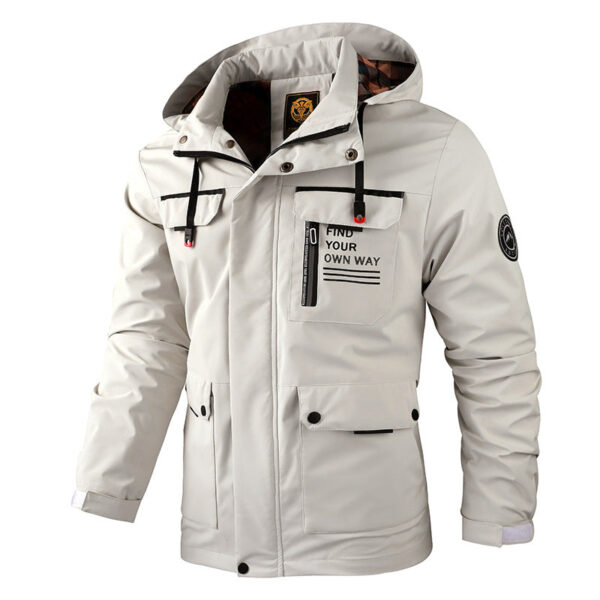 Men's Outdoor Zip Pocket Casual Jacket Coat - Image 3
