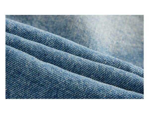 Men's Sherpa Fleece Lined Distressed Denim Trucker Jacket - Image 8