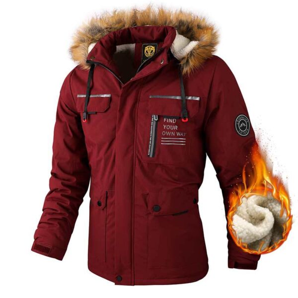 Men's Outdoor Zip Pocket Casual Jacket Coat - Image 8