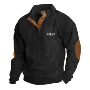 Men's Outdoor Boss Casual Stand Collar Long Sleeve Sweatshirt