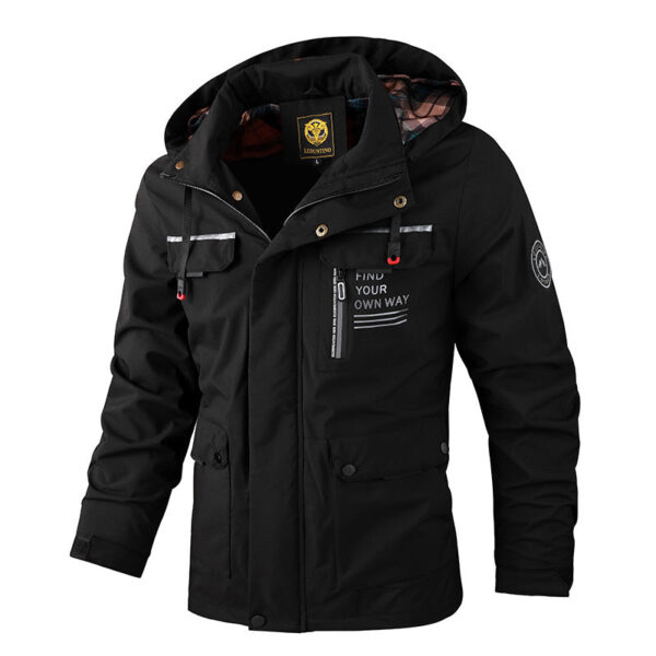 Men's Outdoor Zip Pocket Casual Jacket Coat - Image 2