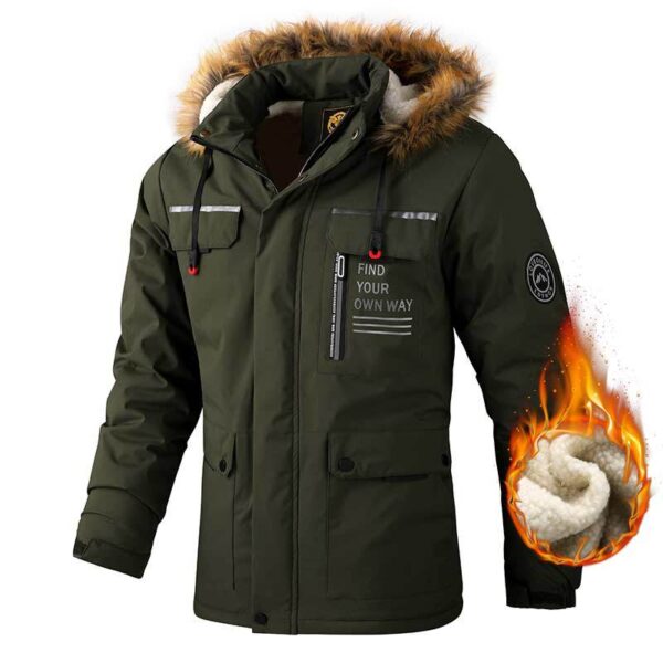 Men's Outdoor Zip Pocket Casual Jacket Coat - Image 5
