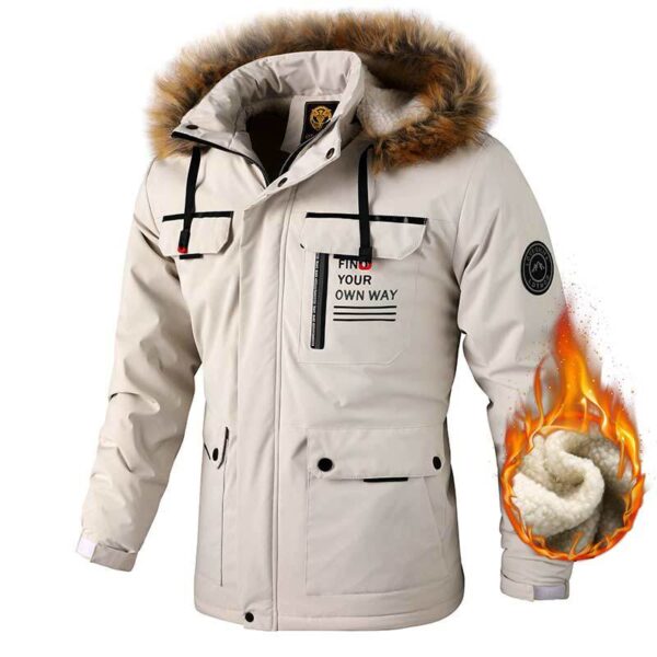 Men's Outdoor Zip Pocket Casual Jacket Coat - Image 7