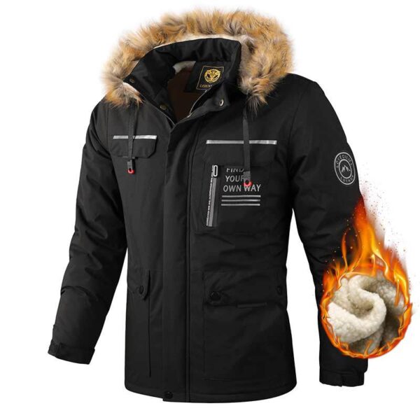 Men's Outdoor Zip Pocket Casual Jacket Coat - Image 6