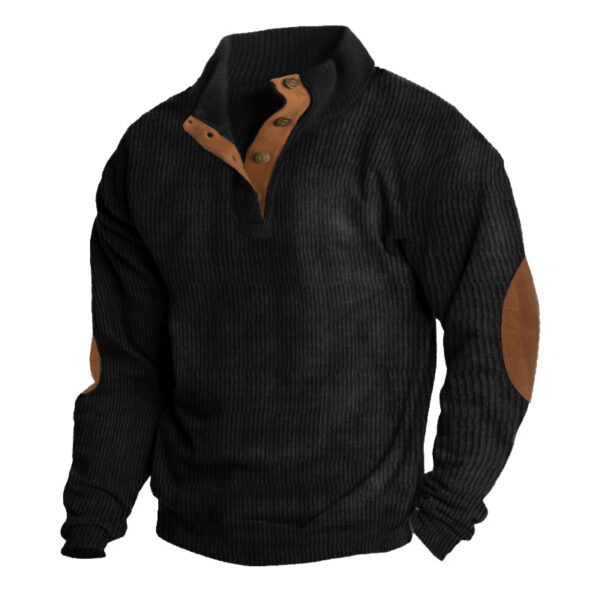 Men's Outdoor Waterproof Stand Collar Long Sleeve Sweater - Image 6