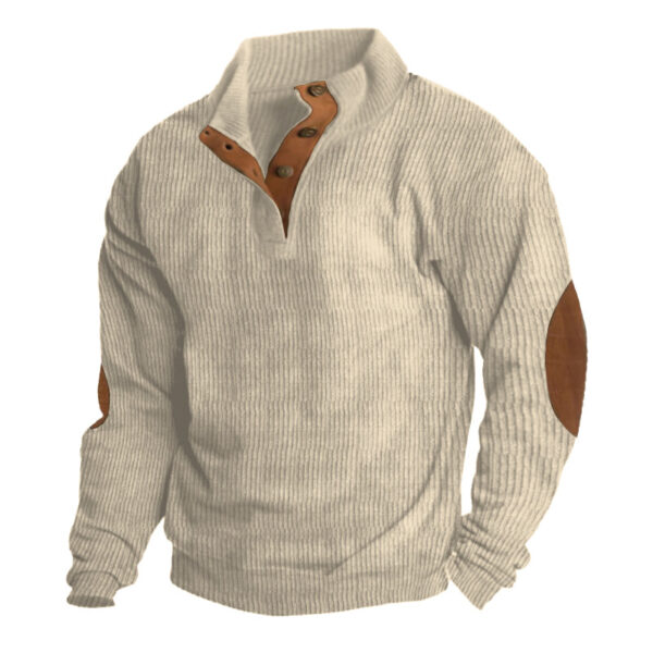Men's Outdoor Waterproof Stand Collar Long Sleeve Sweater - Image 4