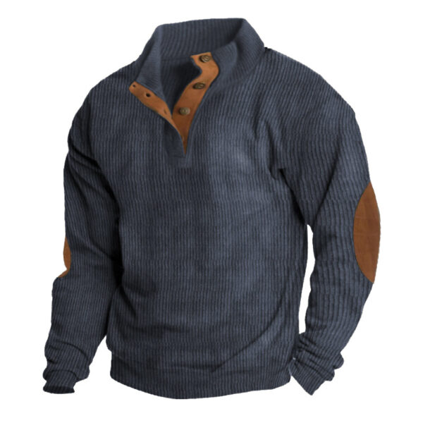 Men's Outdoor Waterproof Stand Collar Long Sleeve Sweater - Image 5