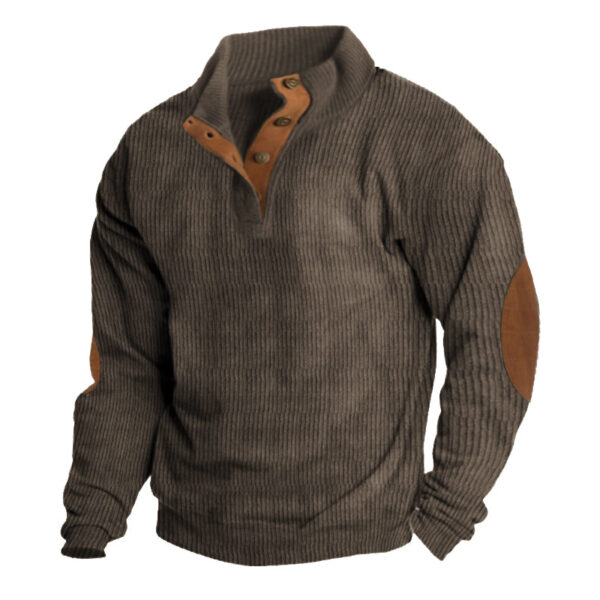 Men's Outdoor Waterproof Stand Collar Long Sleeve Sweater - Image 3