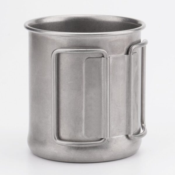 Vintage Camping Coffee Cup with Foldable Handle - Image 3