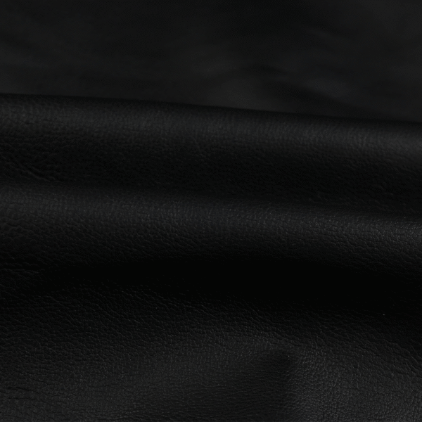 Distressed Leather Jacket Hooded Motorcycle Coat - Black - Image 9