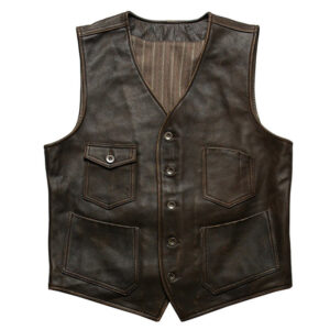 Men's Antique Brown Leather Vest