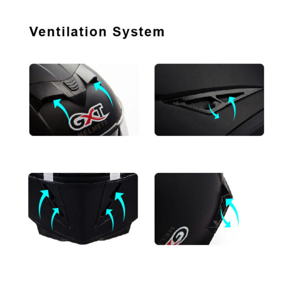 Motorcycle Modular Helmet with Dual Visors - Image 4