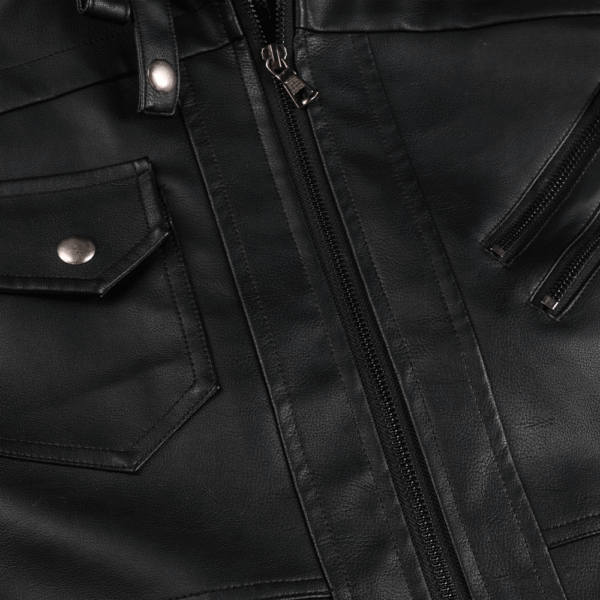 Espnman Men's Leather Motorcycle Jacket - Image 6