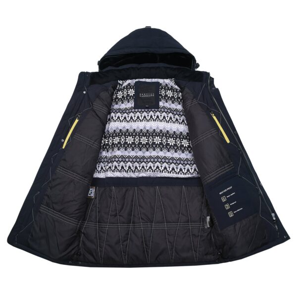 Fleece Detachable-hooded Weatherproof Extra Parka - Image 3