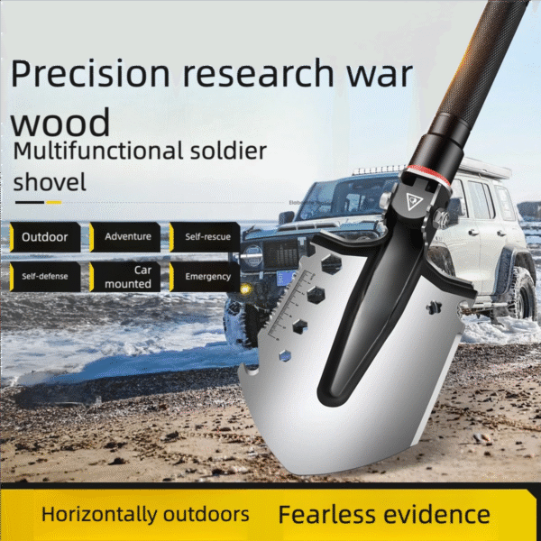 7-in-1 Mcho Wings Folding Shovel Tool: Knife, Screwdriver, Magnesium Rod & More