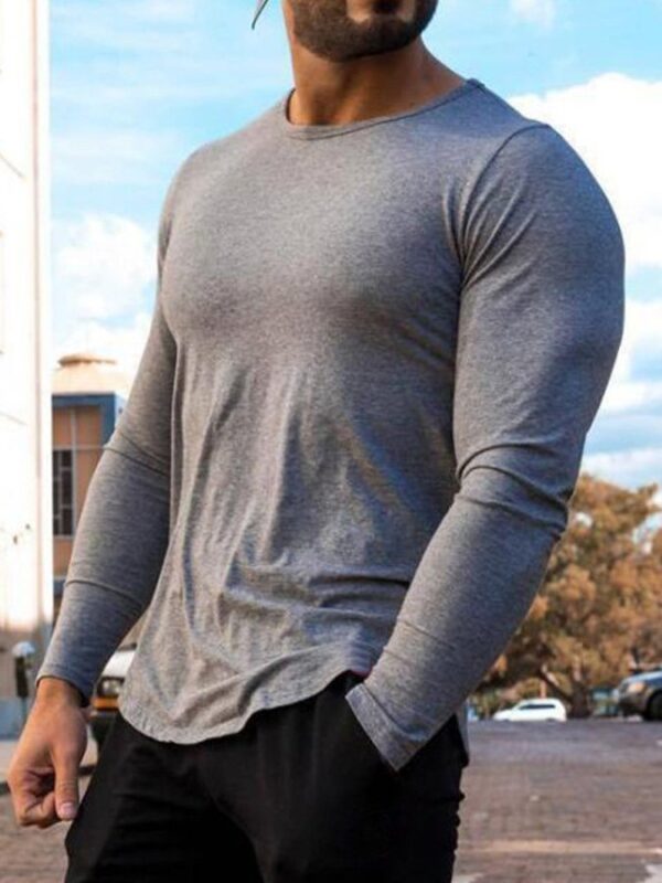 Cotton Crew Neck Plain Shirts & Tops - Image 3