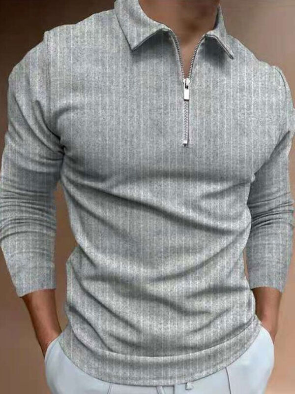 Polo Striped Business Temperament Shirt Collar Men's Tops